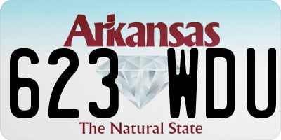 AR license plate 623WDU