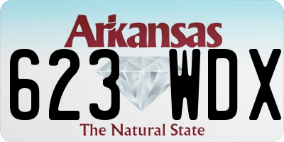 AR license plate 623WDX