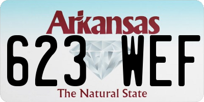 AR license plate 623WEF
