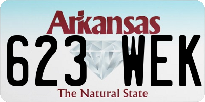 AR license plate 623WEK
