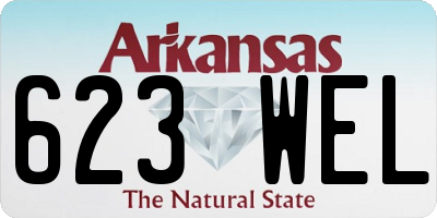 AR license plate 623WEL
