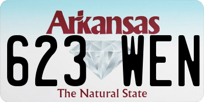 AR license plate 623WEN