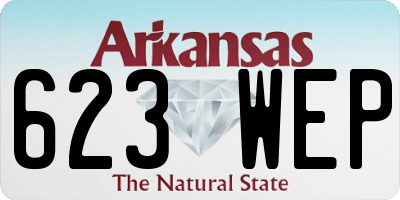 AR license plate 623WEP