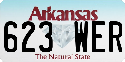 AR license plate 623WER