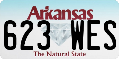 AR license plate 623WES