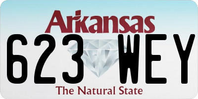 AR license plate 623WEY