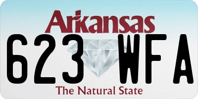 AR license plate 623WFA