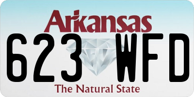 AR license plate 623WFD