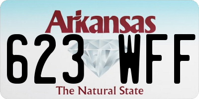 AR license plate 623WFF