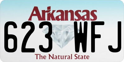 AR license plate 623WFJ