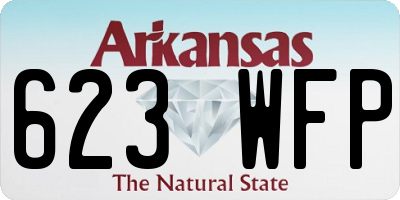 AR license plate 623WFP