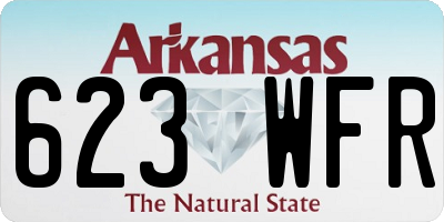 AR license plate 623WFR