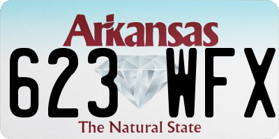 AR license plate 623WFX