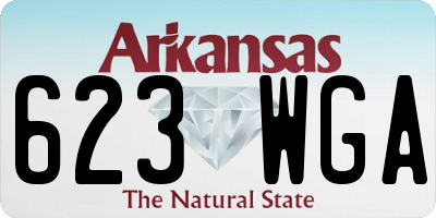AR license plate 623WGA