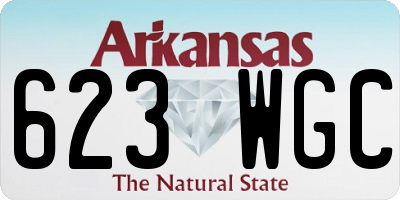 AR license plate 623WGC