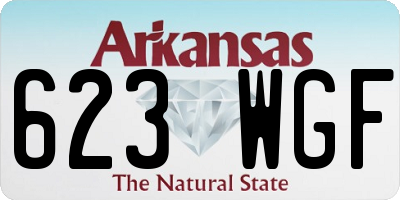 AR license plate 623WGF