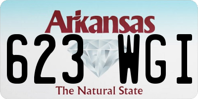 AR license plate 623WGI