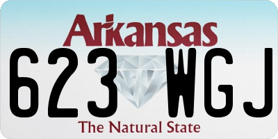 AR license plate 623WGJ