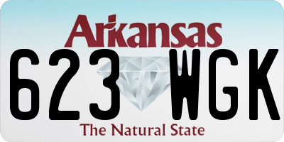 AR license plate 623WGK