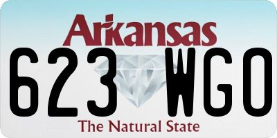 AR license plate 623WGO
