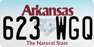 AR license plate 623WGQ