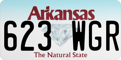 AR license plate 623WGR