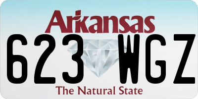 AR license plate 623WGZ