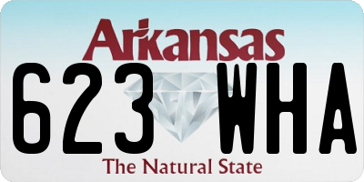 AR license plate 623WHA