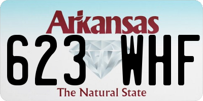 AR license plate 623WHF