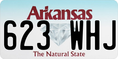 AR license plate 623WHJ