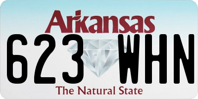 AR license plate 623WHN