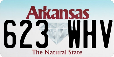 AR license plate 623WHV