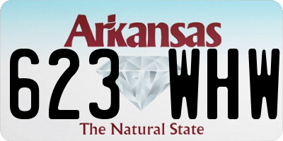 AR license plate 623WHW