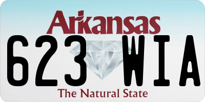 AR license plate 623WIA
