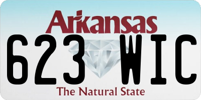 AR license plate 623WIC