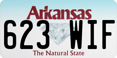 AR license plate 623WIF