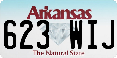 AR license plate 623WIJ