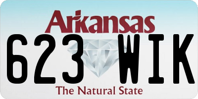 AR license plate 623WIK