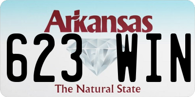 AR license plate 623WIN