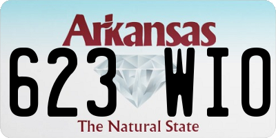 AR license plate 623WIO