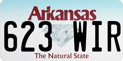 AR license plate 623WIR