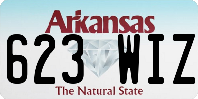 AR license plate 623WIZ