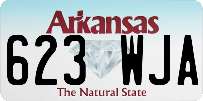 AR license plate 623WJA