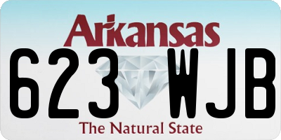 AR license plate 623WJB