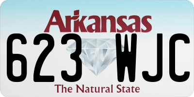 AR license plate 623WJC