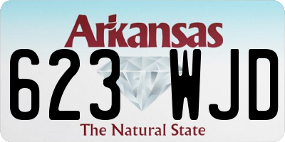 AR license plate 623WJD