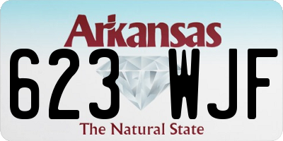 AR license plate 623WJF