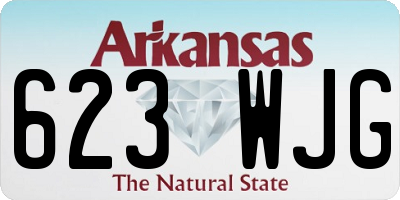 AR license plate 623WJG
