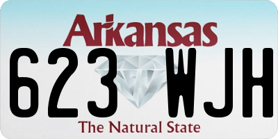 AR license plate 623WJH