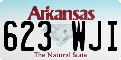 AR license plate 623WJI